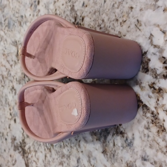 Coach Franki Pink Leather Wedge Flip-Flops Retro Sandals Y2K NEW Size 8 - Picture 11 of 16